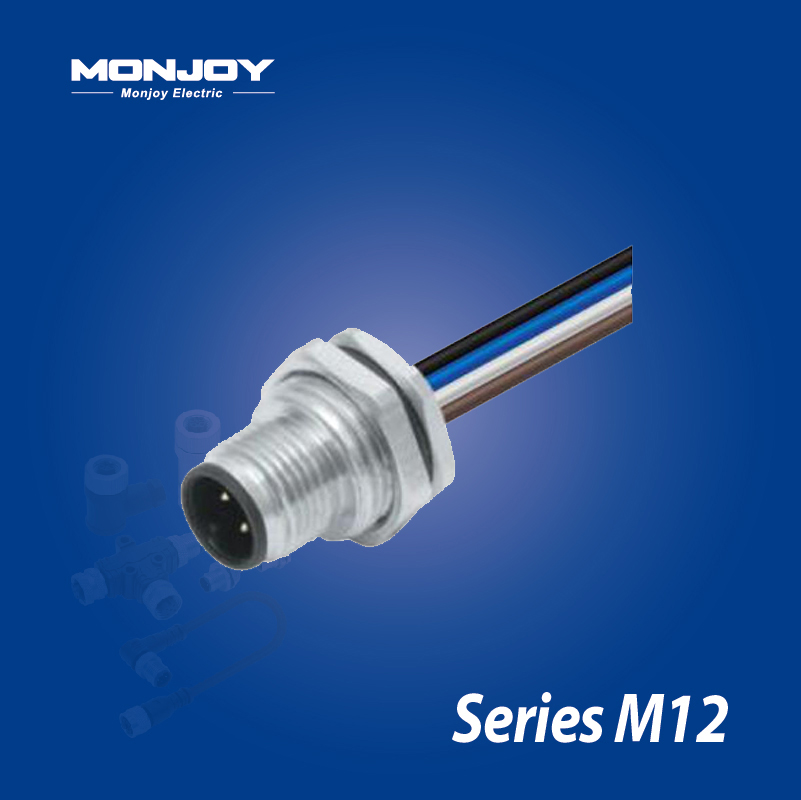 M12*1.0，D标准，针，带连接线， 板前，底座（L=0.2m）
