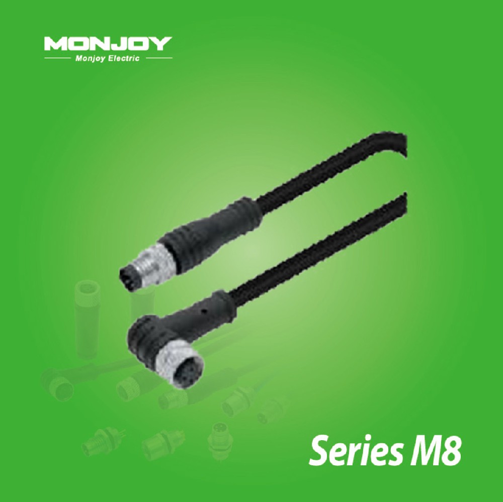 M8*1.0，直式，针- M8*1.0，弯式，孔 浇铸电缆连接器