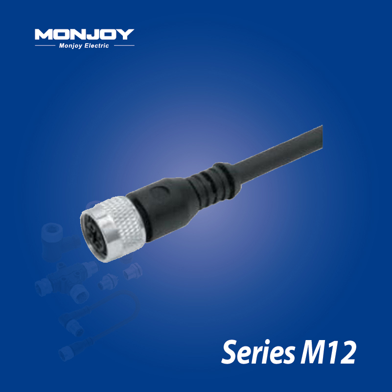 M12*1.0，D标准，直式，母， 浇铸电缆连接器