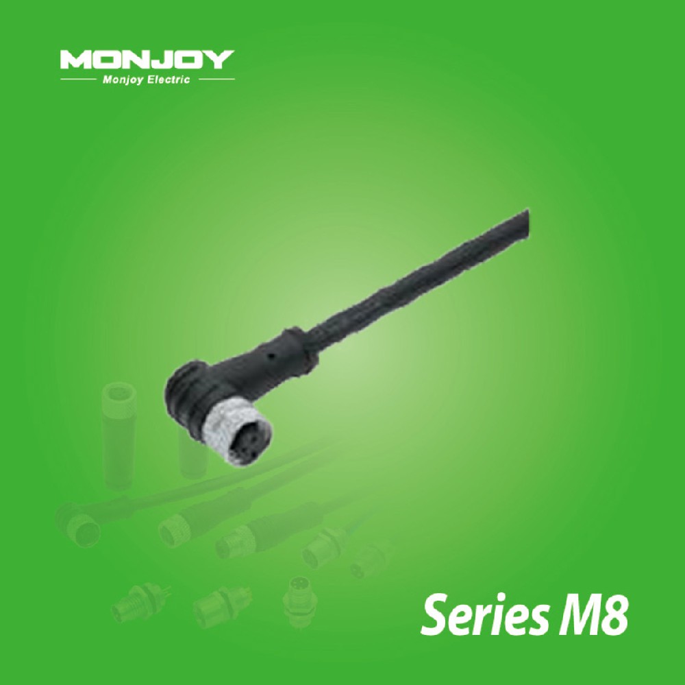 M8*1.0，弯式，孔，浇铸电缆连接器