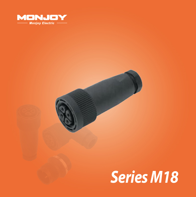 M18*1.0,直式，孔，螺钉连接, 电缆连接器