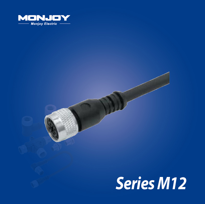M12*1.0，B标准，直式，母， 浇铸电缆连接器